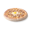 Pizza La Burger à Vervins - Crème burger, viande hachée, cheddar et œufs sur pâte fraîche artisanale