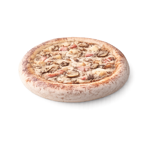 Pizza Truffe à Vervins - Crème truffe, jambon et champignons sur pâte fraîche artisanale